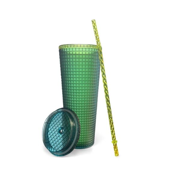 Starbucks 2022 Mt. Dew Green and Blue Glowing Disco 24oz tumbler cold cup - Picture 5 of 5